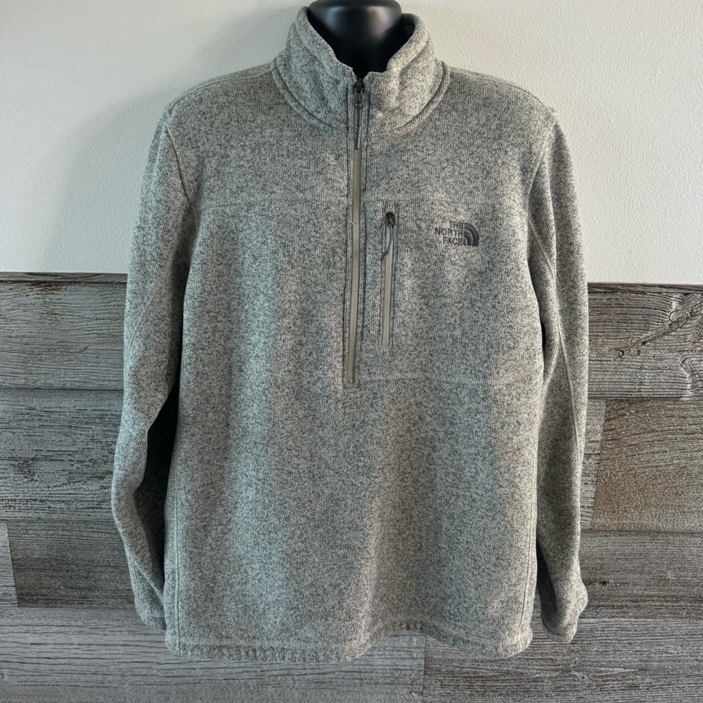 The North Face Men's Medium Grey Heather Sweater Fleece Size XL (M1)